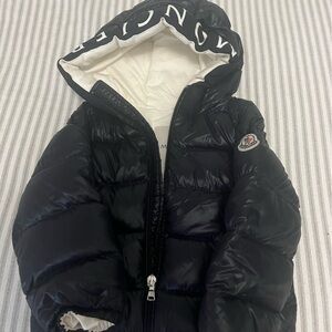Toddler boy's navy blue Moncler jacet in great condition.